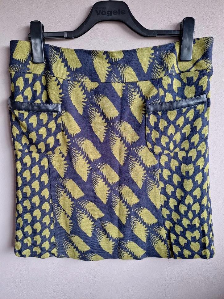 Stretch rok blauw/groen print van Marie Méro, maat 46, Kleding | Dames, Rokken, Zo goed als nieuw, Maat 46/48 (XL) of groter, Overige kleuren