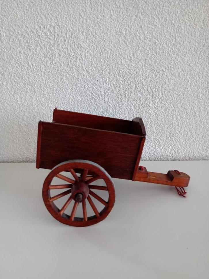 2 Houten Miniatuur Karren, Antiek en Kunst, Curiosa en Brocante, Ophalen of Verzenden