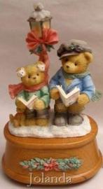 Cherished Teddies Muziekdoos Christmas Carol, Ophalen of Verzenden, Zo goed als nieuw, Beeldje, Cherished Teddies