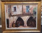 Charles BISSHCOPS, stadsgezicht in Gerona, Antiek en Kunst, Kunst | Schilderijen | Klassiek, Ophalen
