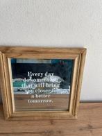 spiegel 30x30 cm met tekst, Huis en Inrichting, Woonaccessoires | Spiegels, Minder dan 50 cm, Vierkant, Ophalen of Verzenden, Zo goed als nieuw