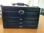 Leren Sieradenkoffer, Sieraden, Tassen en Uiterlijk, Koffers, Ophalen, Gebruikt, Slot, Minder dan 35 cm