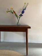 Midcentury vintage Deens design teak eettafel uitschuifbaar, Ophalen, 200 cm of meer, 50 tot 100 cm, Vijf personen of meer
