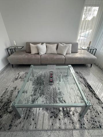 Design bankstel Haco – lichtgrijs 325 cm + bijzettafel set beschikbaar voor biedingen