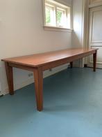 Grote stevige eettafel /tafel van massief hout 275 x 102 cm., Huis en Inrichting, Tafels | Eettafels, Ophalen, 200 cm of meer