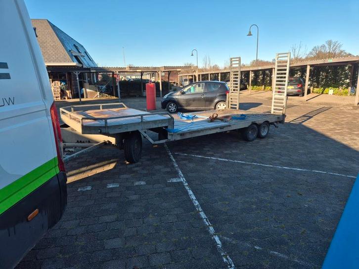3,5-tons SEMI-DIEPLAAD SCHAMEL AANHANGWAGEN, Auto diversen, Aanhangers en Bagagewagens, Gebruikt, Ophalen
