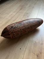 Handgesneden Kalebas met Houtsnijwerk, Antiek en Kunst, Ophalen