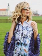 🌷 Nieuwe blouse top met detail van Caroline Biss 42, Nieuw, Blauw, Maat 42/44 (L), Zonder mouw