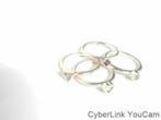 12908-10 Zilveren Aanschuif Ringen 4 Stuks, Sieraden, Tassen en Uiterlijk, Ringen, 18 tot 19, Ophalen of Verzenden, Zo goed als nieuw