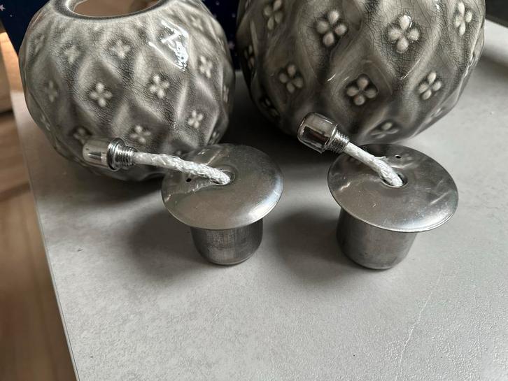 Sfeervolle olielampen set, Huis en Inrichting, Woonaccessoires | Kandelaars en Kaarsen, Zo goed als nieuw, Kaars, Minder dan 25 cm