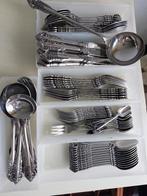 12 delig bestek, Ophalen, Zo goed als nieuw, Rvs of Chroom, Bestekset