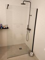 Douchescherm 120x180 - Helder glas, zwart frame, Huis en Inrichting, Badkamer | Complete badkamers, Ophalen of Verzenden, Zo goed als nieuw
