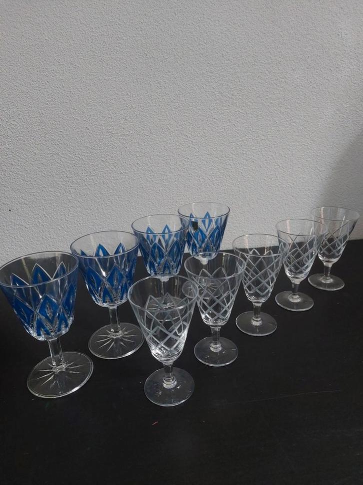 Kristallen Wijnglazen Set, Antiek en Kunst, Antiek | Glas en Kristal, Ophalen of Verzenden