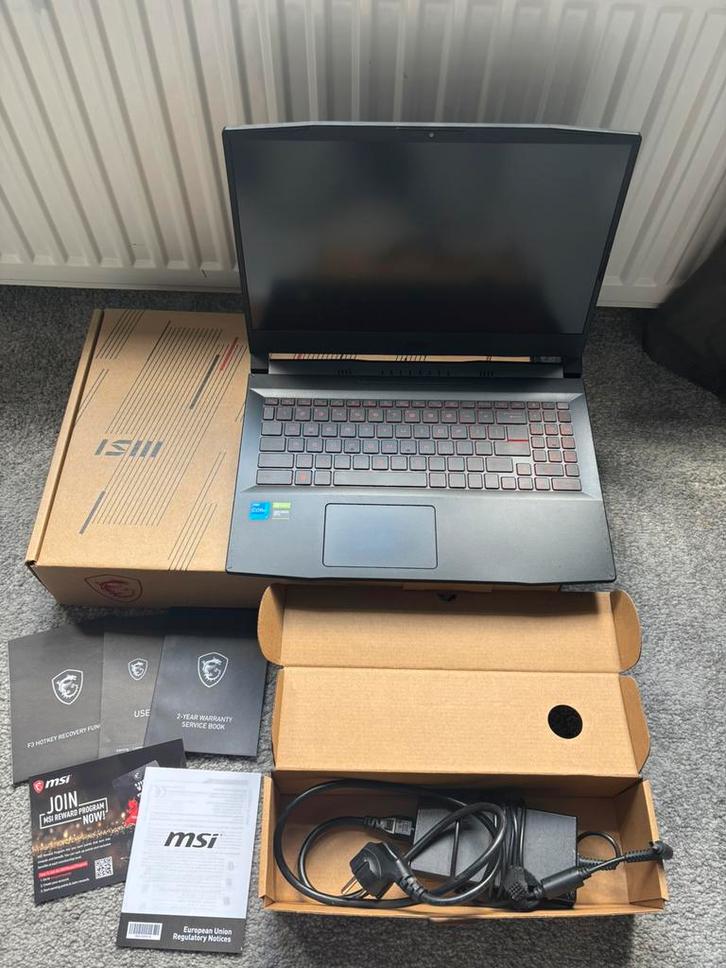 MSI katana gf66, Computers en Software, Windows Laptops, Zo goed als nieuw, 15 inch, SSD, 2 tot 3 Ghz, 32 GB, Qwerty, Met videokaart