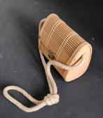 Vintage rieten & houten handtasje. Zomertasje. Klein tasje., Handtas, Beige, Zo goed als nieuw, Ophalen