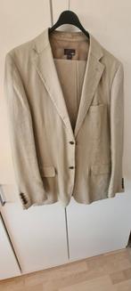 Te koop creme linnen pak, 2 delig mt 54 / 52, Kleding | Heren, Kostuums en Colberts, Ophalen, Zo goed als nieuw, Maat 52/54 (L)