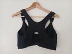 Sport BH met voorsluiting - Maat L, 75cm, Kleding | Dames, Ondergoed en Lingerie, Ophalen, Zwart, BH