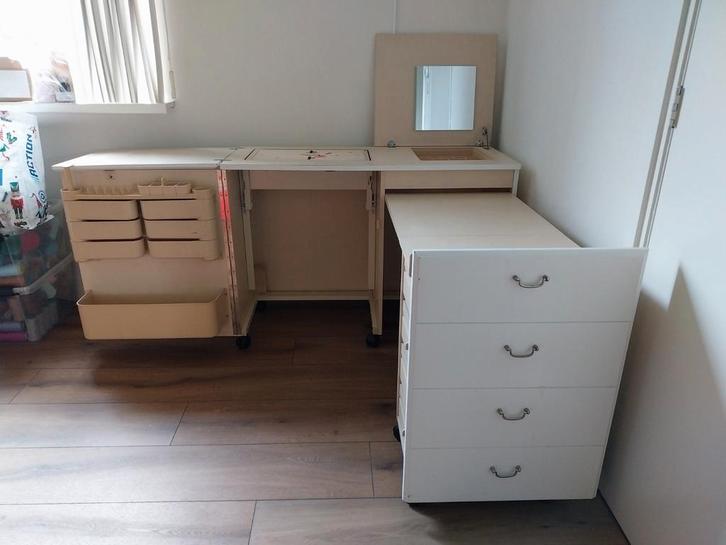 Horn naaimachinekast naaimachinemeubel, Huis en Inrichting, Kasten | Overige, Gebruikt, Ophalen