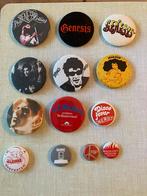 Genesis en o.a. Herman Brood vintage pins/buttons 13 stuks, Ophalen of Verzenden, Gebruikt, Overige onderwerpen