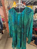 Groene/Blauwe Dierenprint Jurk, Maat 38/40 (M), Ophalen of Verzenden, Zo goed als nieuw, Knielengte