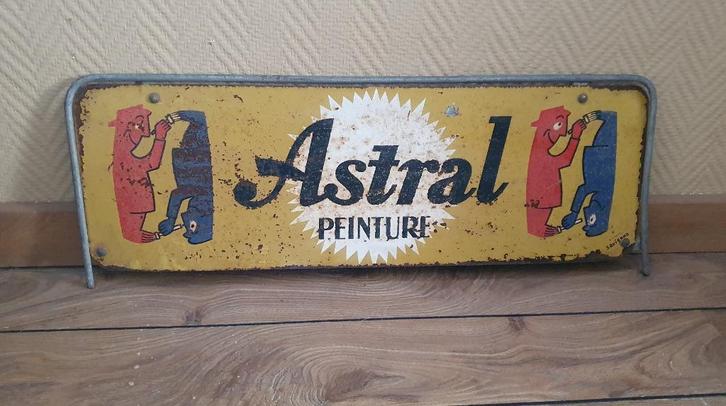 Astral peinture reclame bord uit de jaren 50/60, Verzamelen, Merken en Reclamevoorwerpen, Gebruikt, Reclamebord, Ophalen of Verzenden