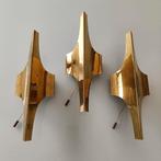 Vintage Space Age messing wandlampen Doria Leuchten., Ophalen of Verzenden