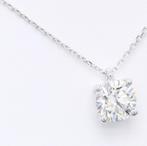 4 Karaat Diamand (Lab Grown) VVS2-14 Karaat Witgoud Ketting, Met edelsteen, Wit, Nieuw, Ophalen of Verzenden