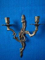 Vintage Wandkandelaar voor Twee Kaarsen, Ophalen of Verzenden, Koper of Brons