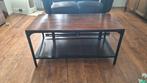 Industriële Salontafel met Metalen Onderstel, Huis en Inrichting, Ophalen, Gebruikt, 50 tot 100 cm, 50 tot 100 cm