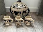 Punchbowl met 3 bekers, Antiek en Kunst, Ophalen