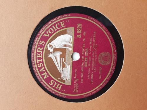 78 toeren shellac -JOHNNY HODGES AND ORCHESTRA !~!, Cd's en Dvd's, Vinyl | Jazz en Blues, Gebruikt, Jazz en Blues, 1940 tot 1960