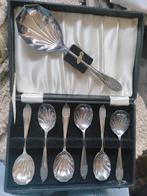 Vintage EPNS schelplepeltjes set met serveerlepel, Antiek en Kunst, Antiek | Bestek, Ophalen of Verzenden