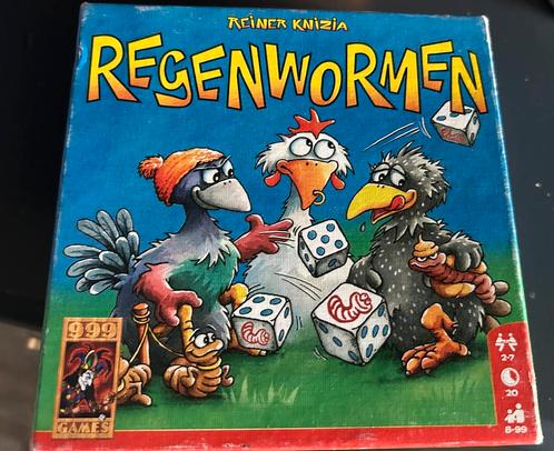 Regenwormen Bordspel, Hobby en Vrije tijd, Gezelschapsspellen | Bordspellen, Gebruikt, Een of twee spelers, Reisspel, Ophalen of Verzenden