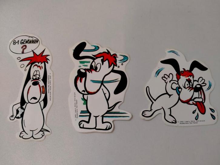 Droopy Tex Avery strip stickerset tekenfilm stripfiguur hond, Verzamelen, Stickers, Zo goed als nieuw, Strip of Tekenfilm, Ophalen of Verzenden