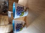 BLOEMPOTTEN JET SERVIES HORTENSIA, Huis en Inrichting, Keuken | Servies, Ophalen of Verzenden, Zo goed als nieuw, Aardewerk, Overige stijlen