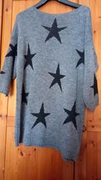 Jurk met sterren. One size. Grijs / zwart., Ophalen of Verzenden, Zo goed als nieuw, Zwart, Jurk