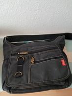 Zwarte stoffen tas met veel opberg mogelijkheden merk charm, Ophalen of Verzenden, Zo goed als nieuw, Zwart