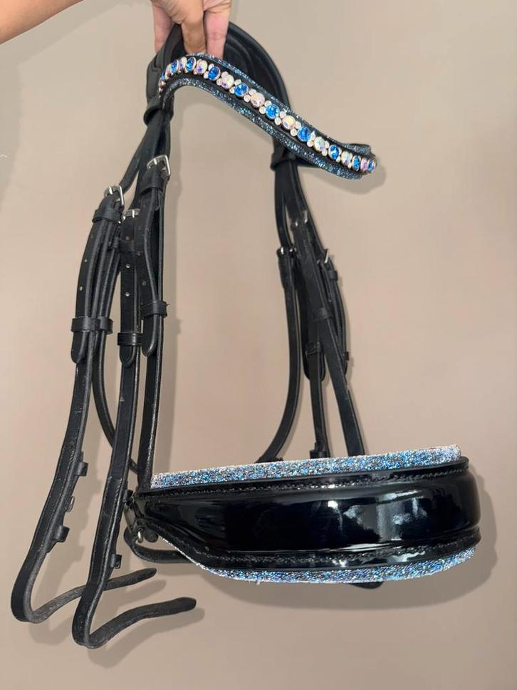 Judi manche swarovski stang en trens hoofdstel NIEUW !, Dieren en Toebehoren, Paarden en Pony's | Hoofdstellen en Tuigage, Nieuw