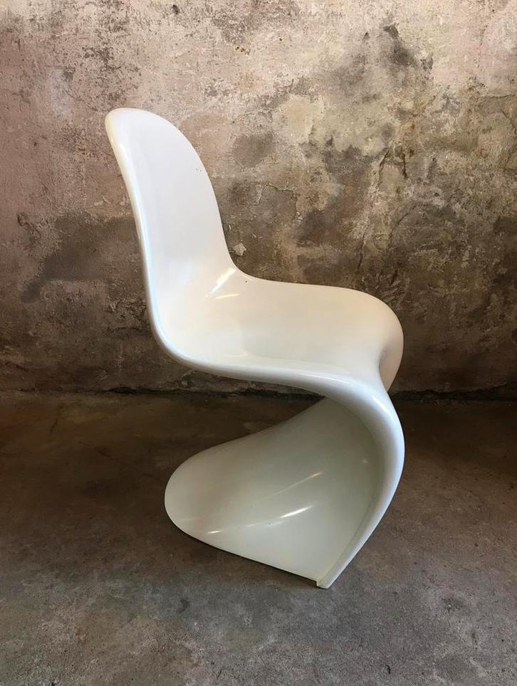 Panton design stoel S chair van Herman Miller , jaren 60, Huis en Inrichting, Stoelen, Gebruikt, Eén, Kunststof, Wit, Ophalen of Verzenden