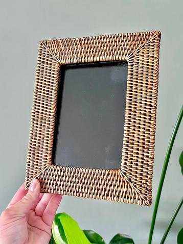 Vintage Birma riet rotan fotolijst beschikbaar voor biedingen