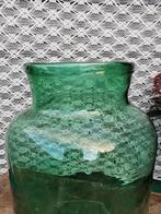 Antieke glazen pot voorraadpot groen 34cm barst Miekje's, Antiek en Kunst, Ophalen of Verzenden