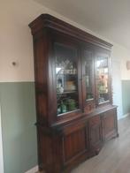 Oude Teakhouten Vitrinekast - 250x205x50cm, Ophalen of Verzenden