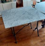 Mooie vierkanten marmeren tafel, 1.20 bij 1.20, Tuin en Terras, Tuintafels, Ophalen, Zo goed als nieuw, Vierkant, Overige materialen