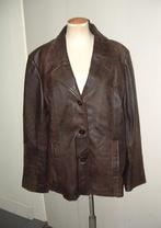 Sluis leder donkerbruine leren jas maat 42, Sluis, Bruin, Maat 42/44 (L), Ophalen of Verzenden
