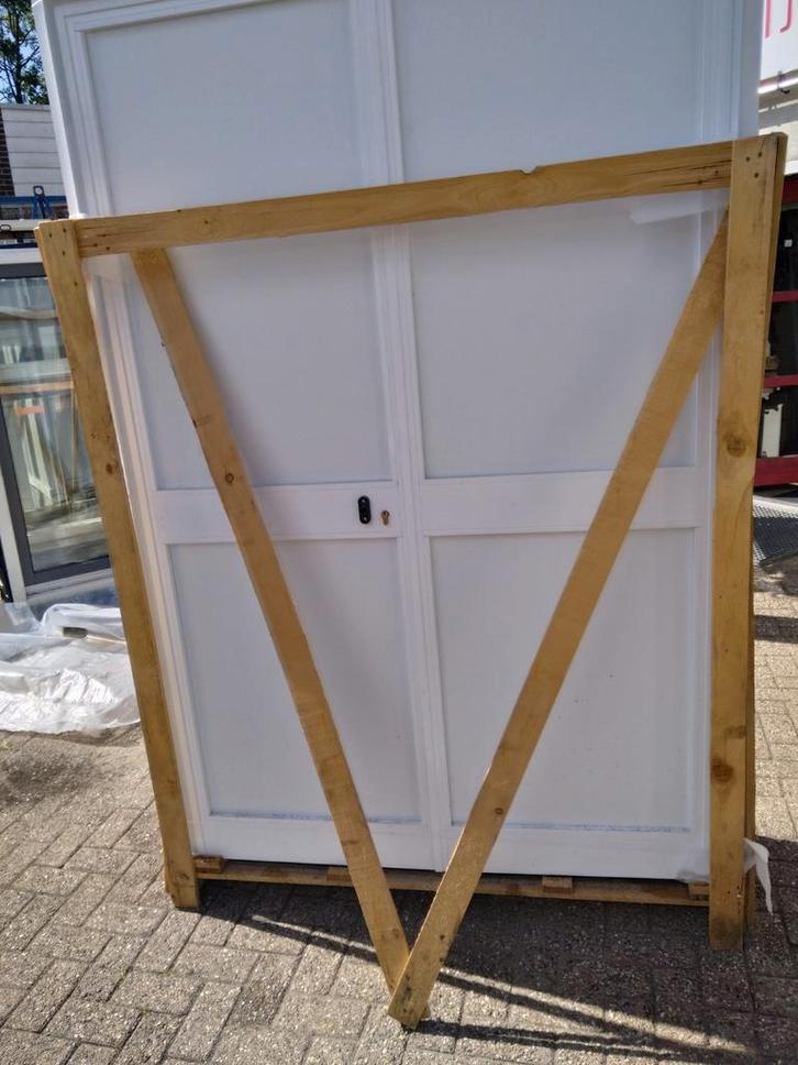 Kozijn met dubbele deuren, Doe-het-zelf en Verbouw, Deuren en Horren, Nieuw, Buitendeur, 215 cm of meer, 120 cm of meer, Kunststof