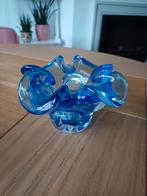 Blauwe glazen schaal, Antiek en Kunst, Antiek | Glas en Kristal, Ophalen of Verzenden