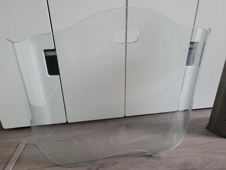 Openhaard scherm van gehard veiligheidsglas, Huis en Inrichting, Haarden, Zo goed als nieuw, Houthaard, Ophalen