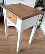Kastje wit + hout 1 lade 45 x 34 x 59, Huis en Inrichting, Kasten | Ladekasten, Ophalen, Minder dan 50 cm, 1 of 2 laden, Zo goed als nieuw