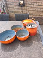 Emaille schalen melkkoker braadpan, Ophalen, Gebruikt
