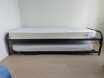 Bed met onderschuifbed, Huis en Inrichting, Ophalen, Gebruikt, Eenpersoons, Zwart